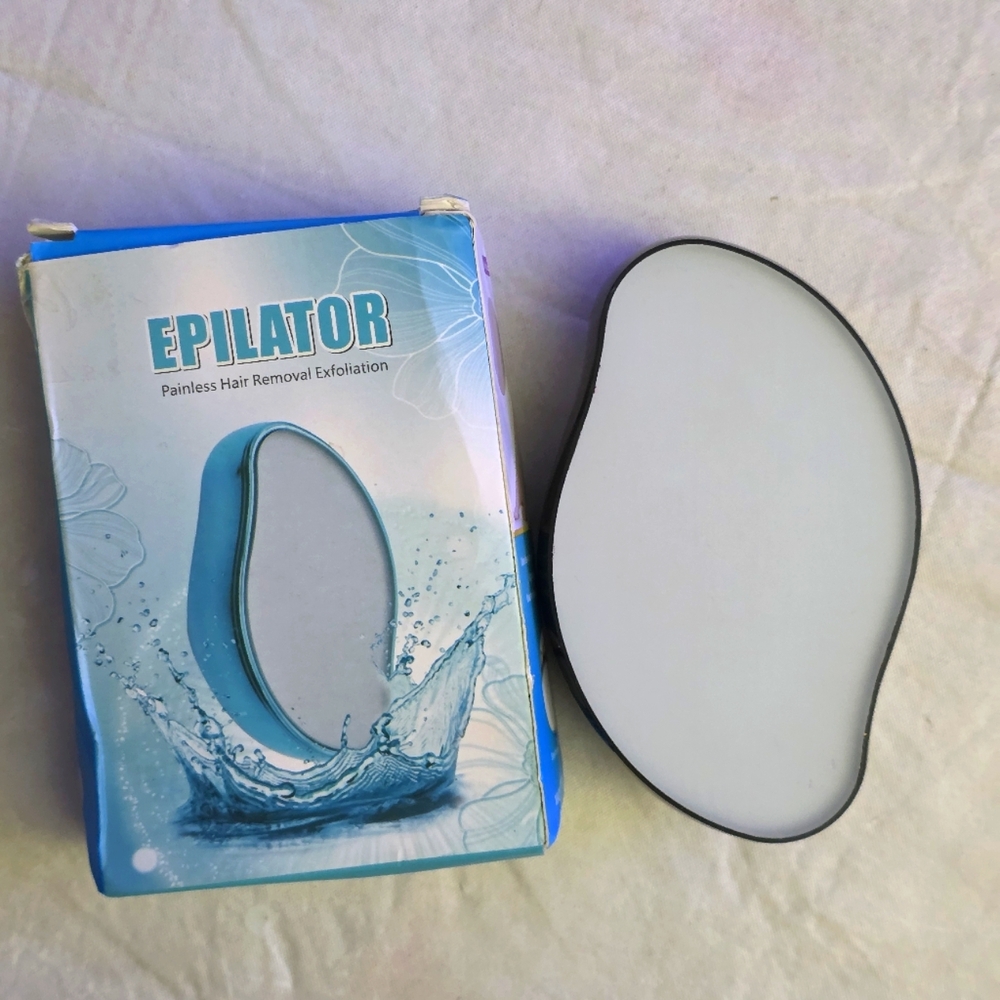Epilator Painless Hair Removal Exfoliation - Blue and White